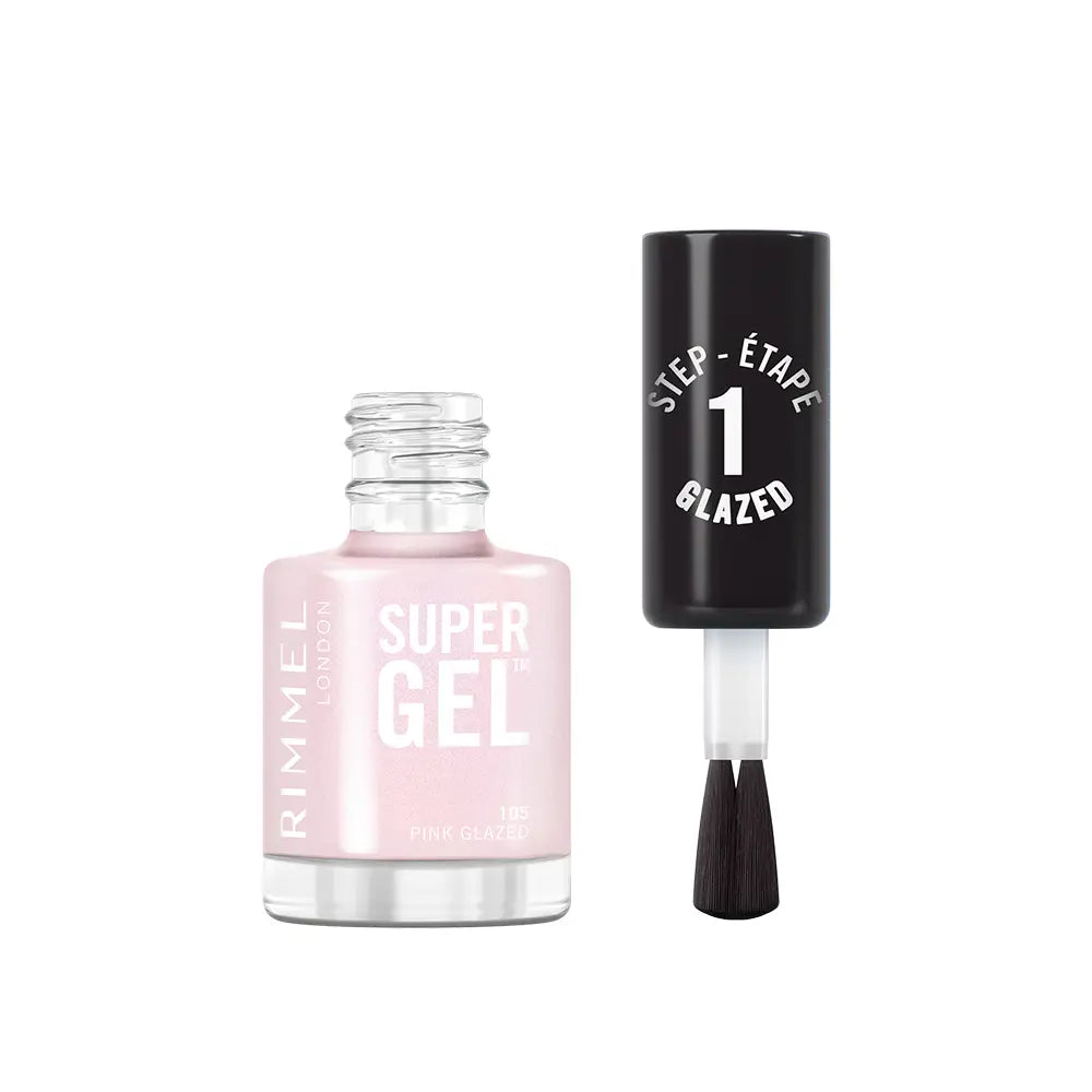 RIMMEL LONDON-SUPER GEL esmalte de unha 105 Pink Glazed 12 ml-DrShampoo - Perfumaria e Cosmética
