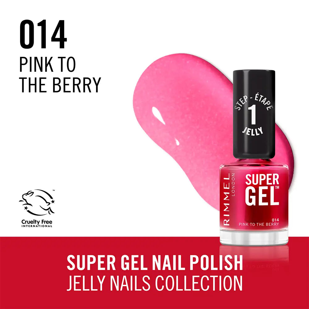 RIMMEL LONDON-SUPER GEL esmalte de unhas 14 Pink To The Berry 12 ml.-DrShampoo - Perfumaria e Cosmética
