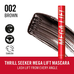 RIMMEL LONDON-THRILL SEEKER MEGALIFT máscara 002 Marrom 125 ml.-DrShampoo - Perfumaria e Cosmética