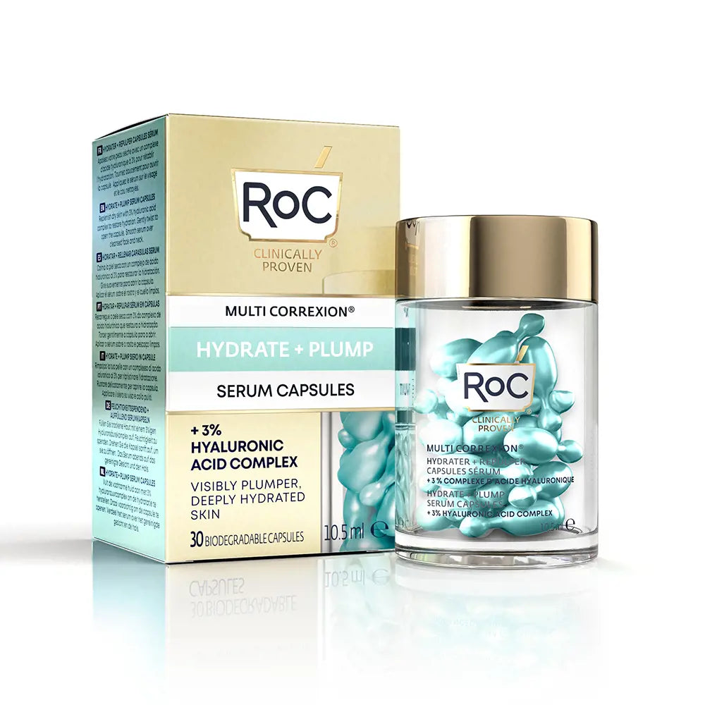 ROC-HYDRATE + PLUMP soro cápsulas com ácido hialurônico 30 u-DrShampoo - Perfumaria e Cosmética