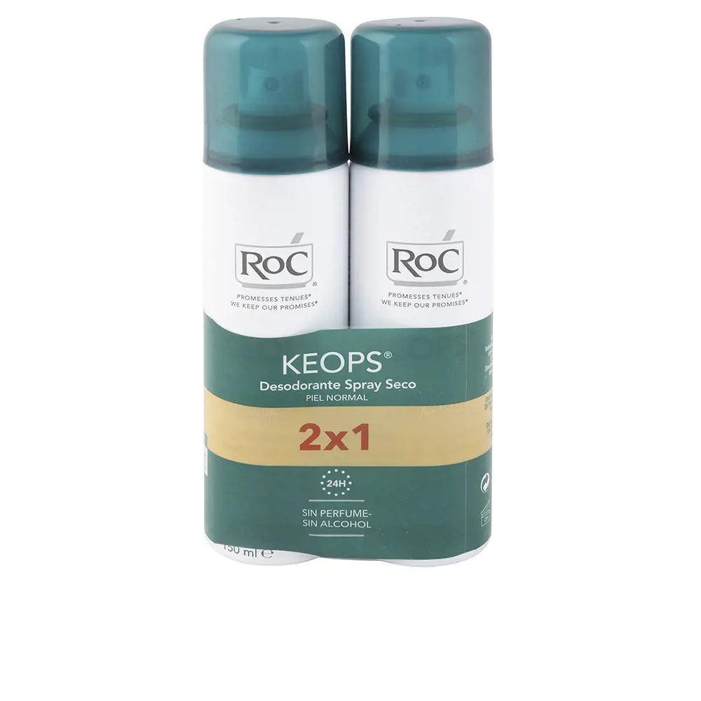 ROC-KEOPS desodorante DRY SPRAY conjunto 2 unidades-DrShampoo - Perfumaria e Cosmética