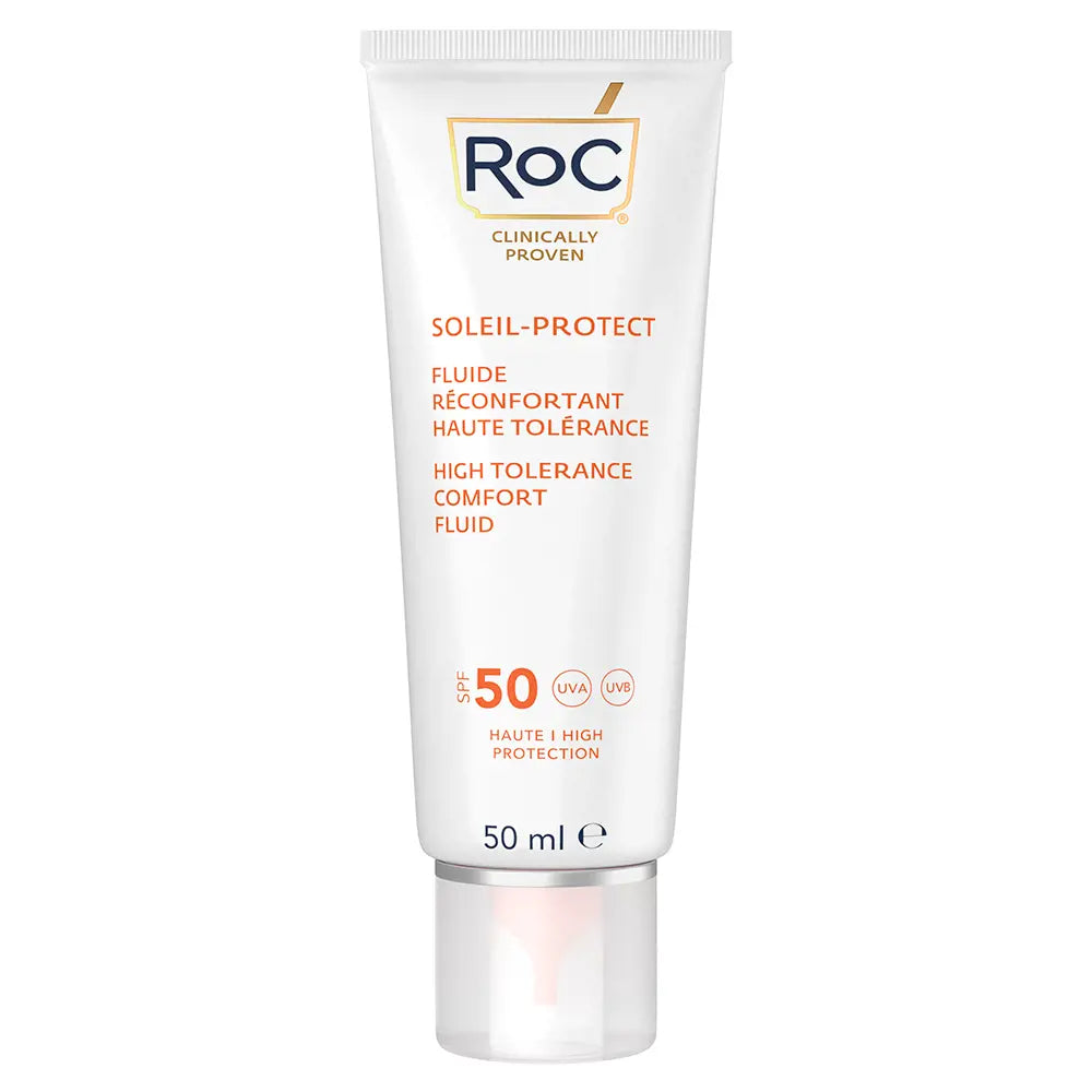 ROC-PROTEÇÃO SOLAR alta tolerância SPF50 50 ml-DrShampoo - Perfumaria e Cosmética