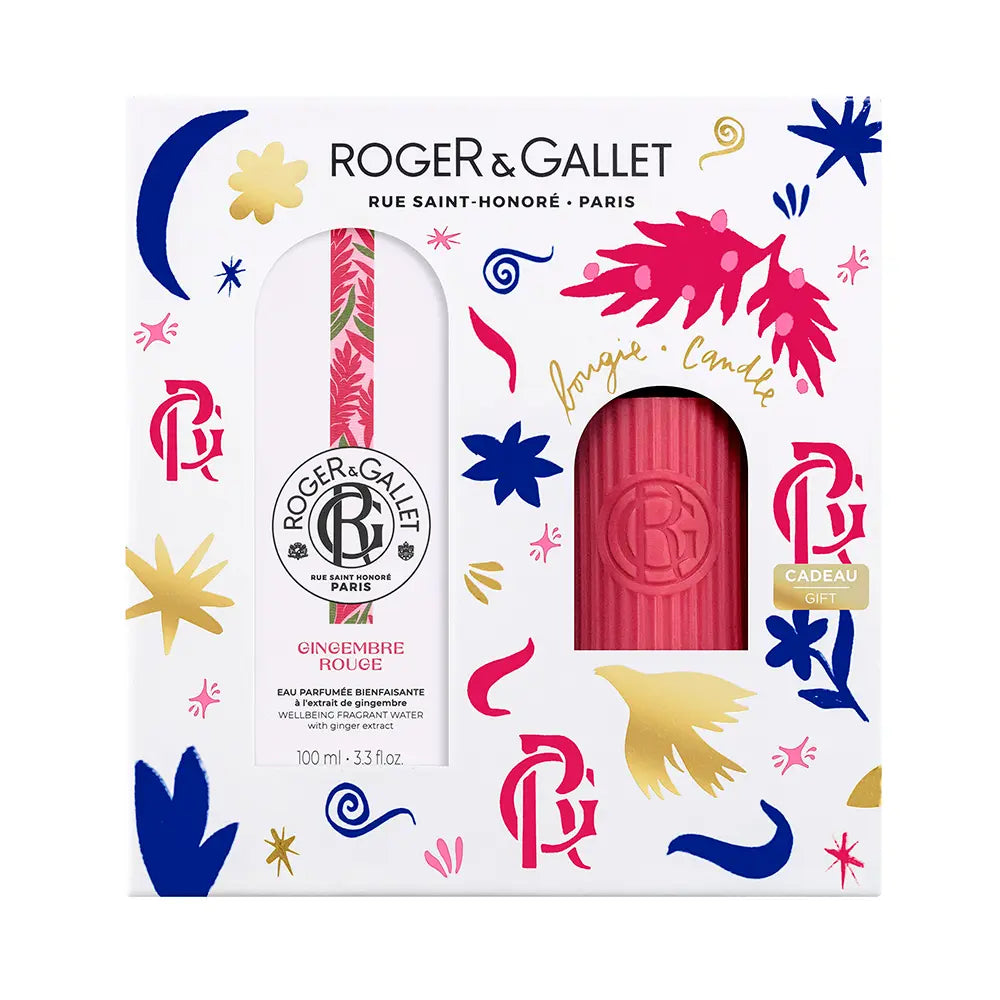 ROGER & GALLET-ÁGUA PERFUMADA DE GENGIBRE VERMELHO BEM-ESTAR - CAIXA COM 2 PCS.-DrShampoo - Perfumaria e Cosmética