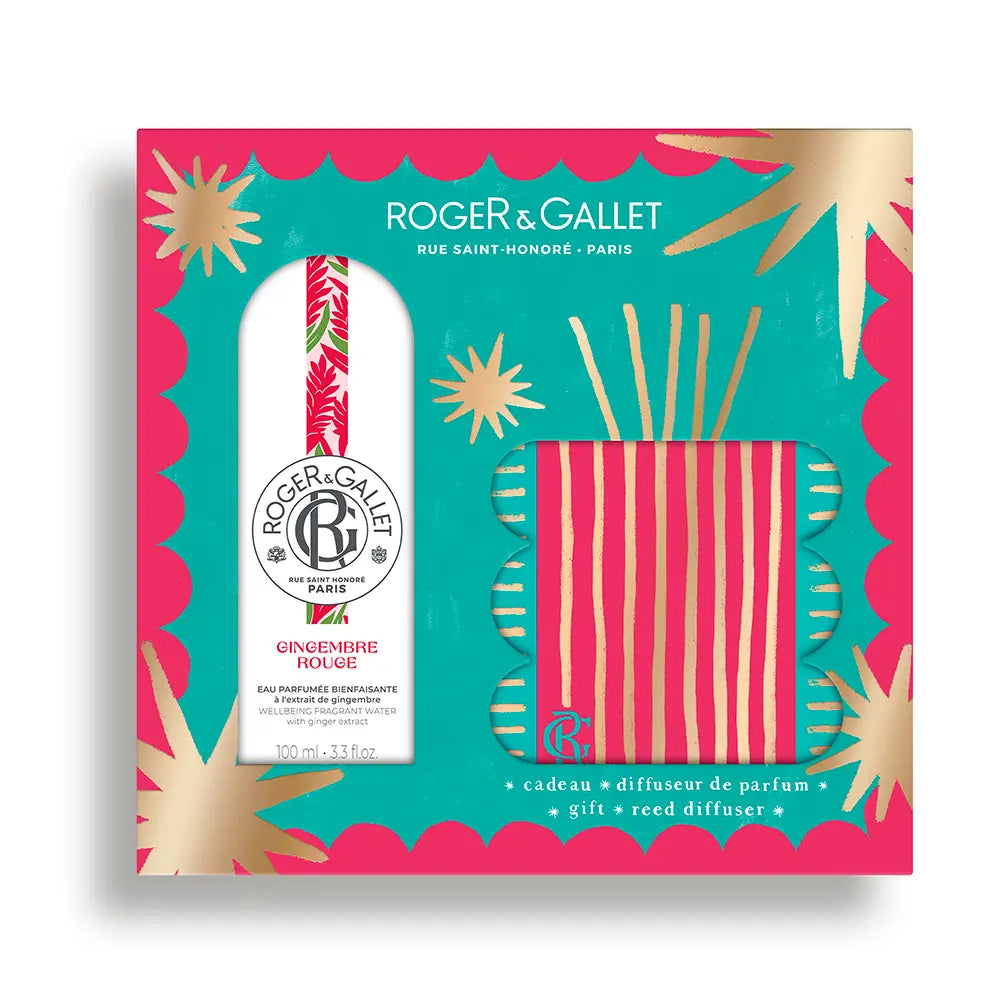 ROGER & GALLET-CONJUNTO DE ÁGUA PERFUMADA GINGEMBRE ROUGE BEM-ESTAR COM 2 PEÇAS.-DrShampoo - Perfumaria e Cosmética