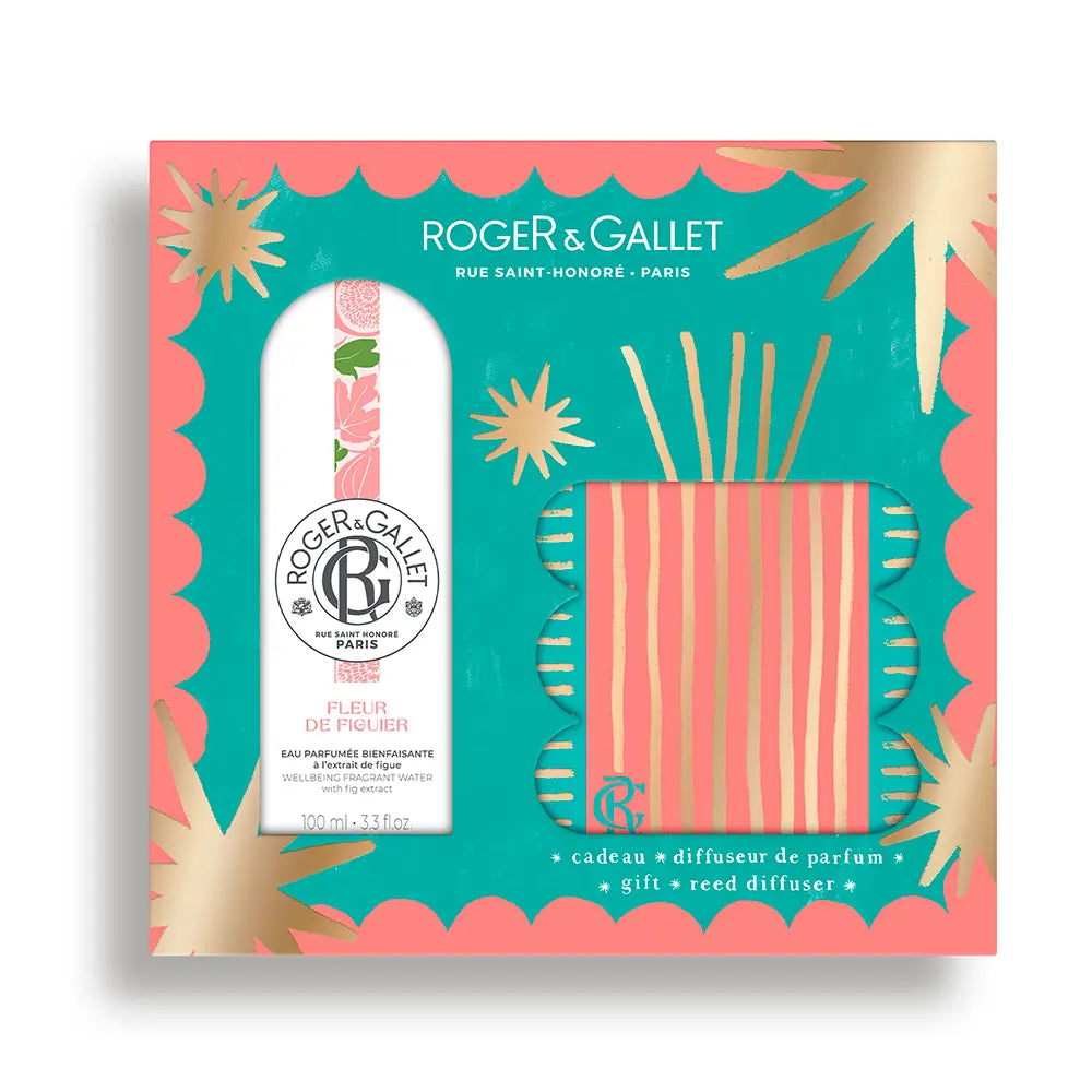 ROGER & GALLET-CONJUNTO DE BEM-ESTAR DE ÁGUA PERFUMADA FLEUR DE FIGUIER DE 2 PEÇAS.-DrShampoo - Perfumaria e Cosmética