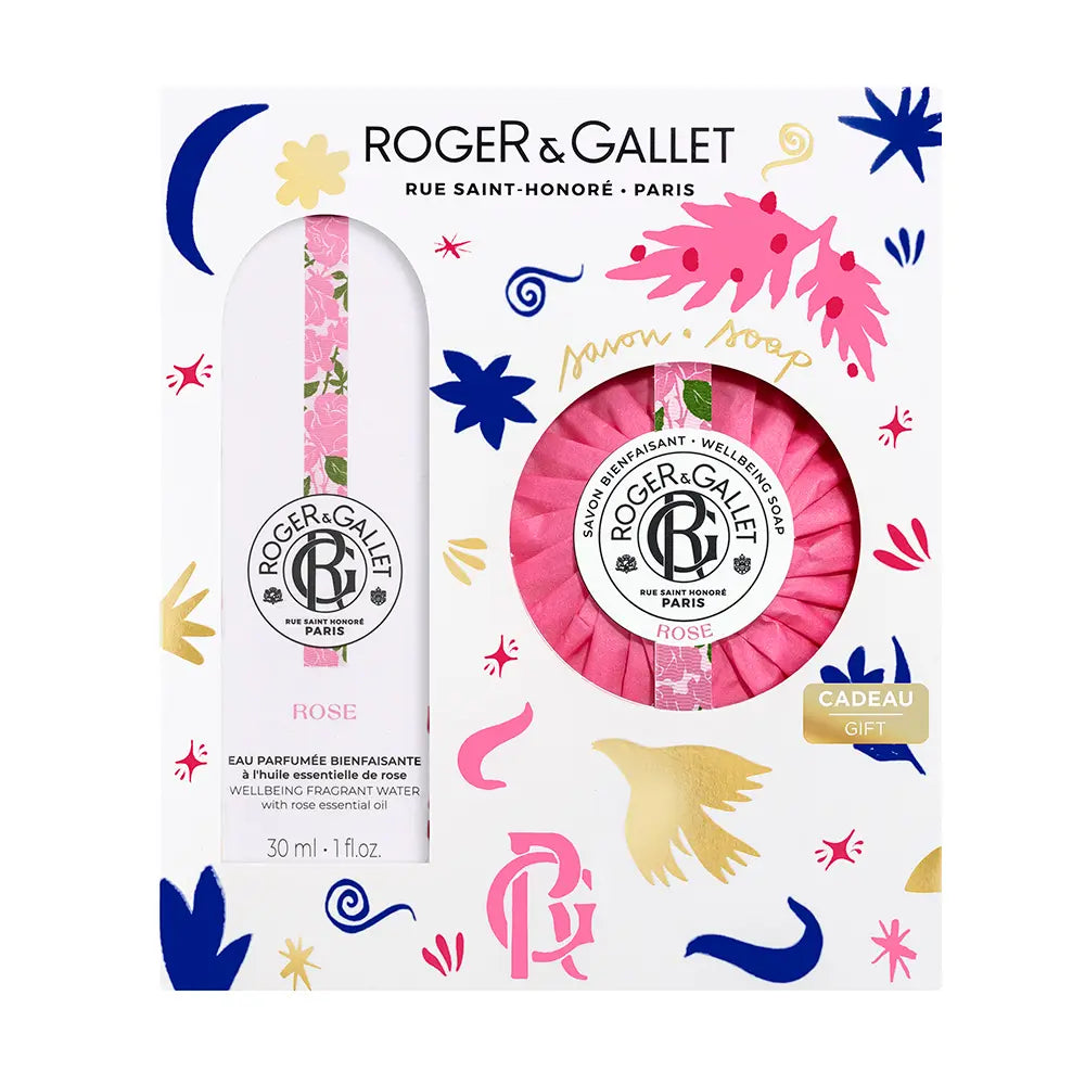 ROGER & GALLET-KIT DE BEM-ESTAR COM ÁGUA PERFUMADA DE ROSAS 2 PCS.-DrShampoo - Perfumaria e Cosmética