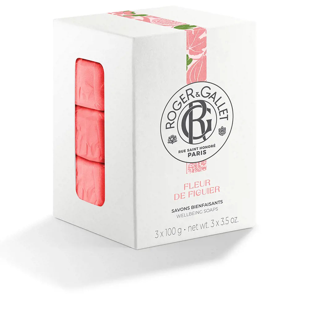 ROGER & GALLET-Sabonetes perfumados FLEUR DE FIGUIER 3 x 100 gr.-DrShampoo - Perfumaria e Cosmética