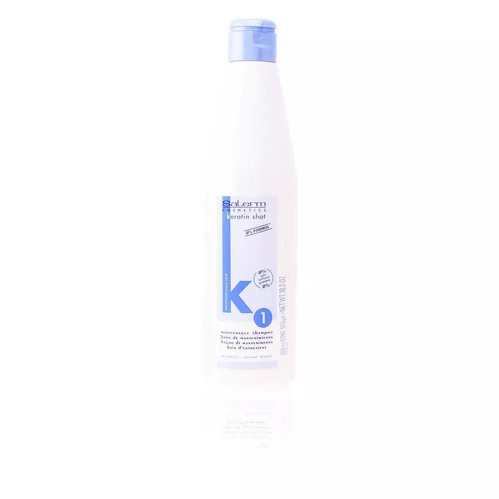 SALERM-KERATIN SHOT Shampoo de manutenção 500 ml-DrShampoo - Perfumaria e Cosmética