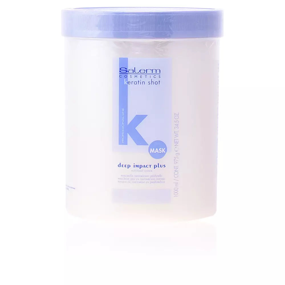 SALERM-KERATIN SHOT máscara de impacto profundo plus 1000 ml-DrShampoo - Perfumaria e Cosmética