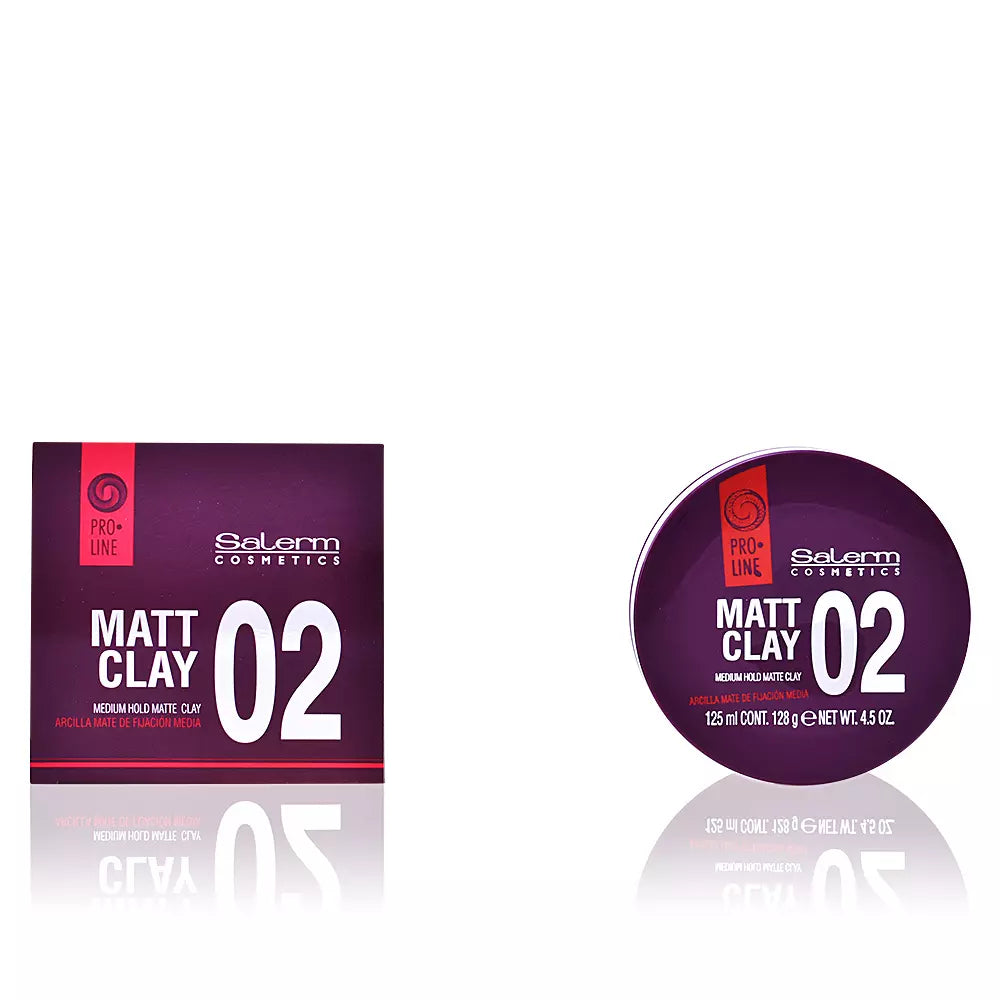 SALERM-MATT CLAY argila fosca de fixação média 125 ml-DrShampoo - Perfumaria e Cosmética