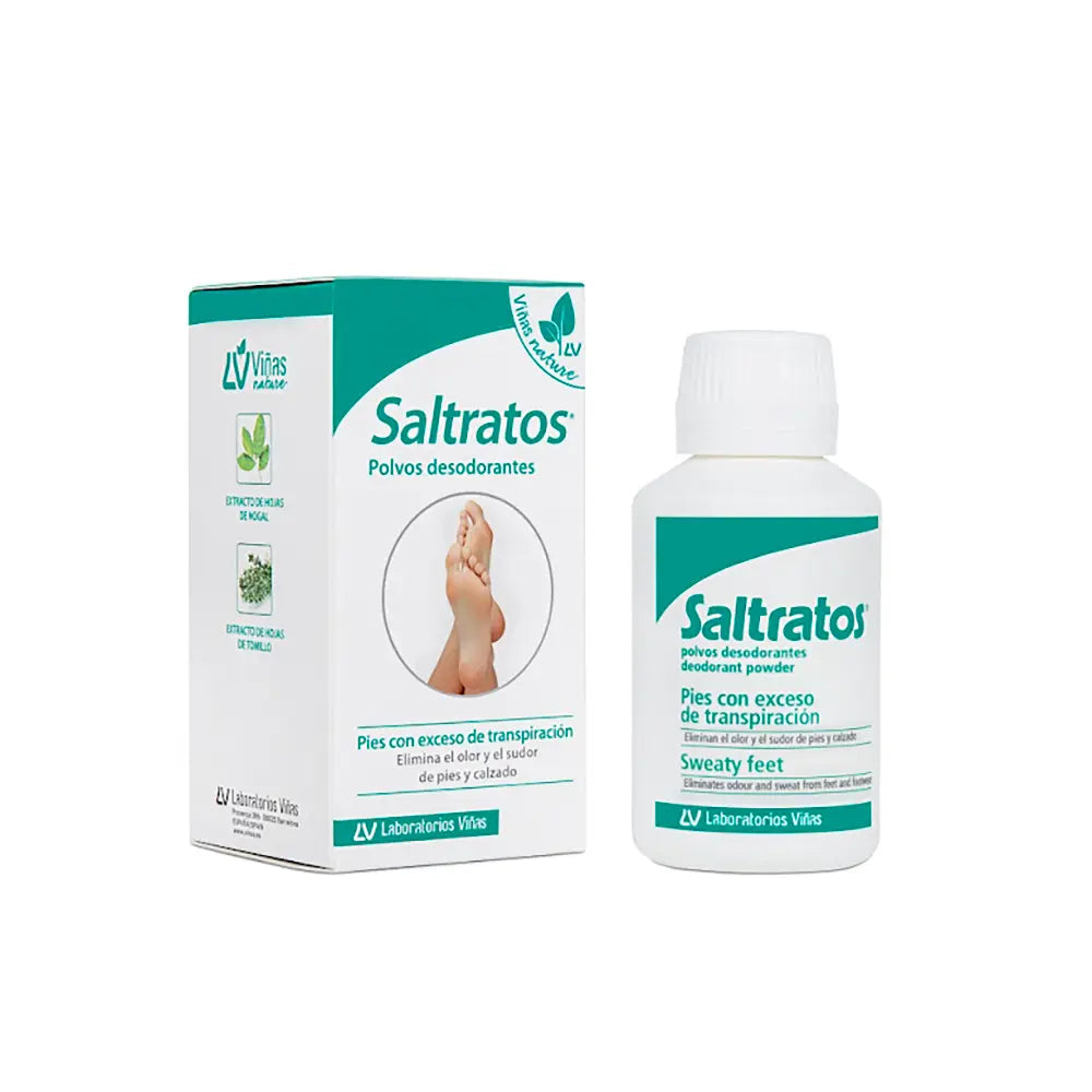 SALTRATOS-Saltratos Pés com Transpiração Excessiva pó desodorizante 50 gr.-DrShampoo - Perfumaria e Cosmética