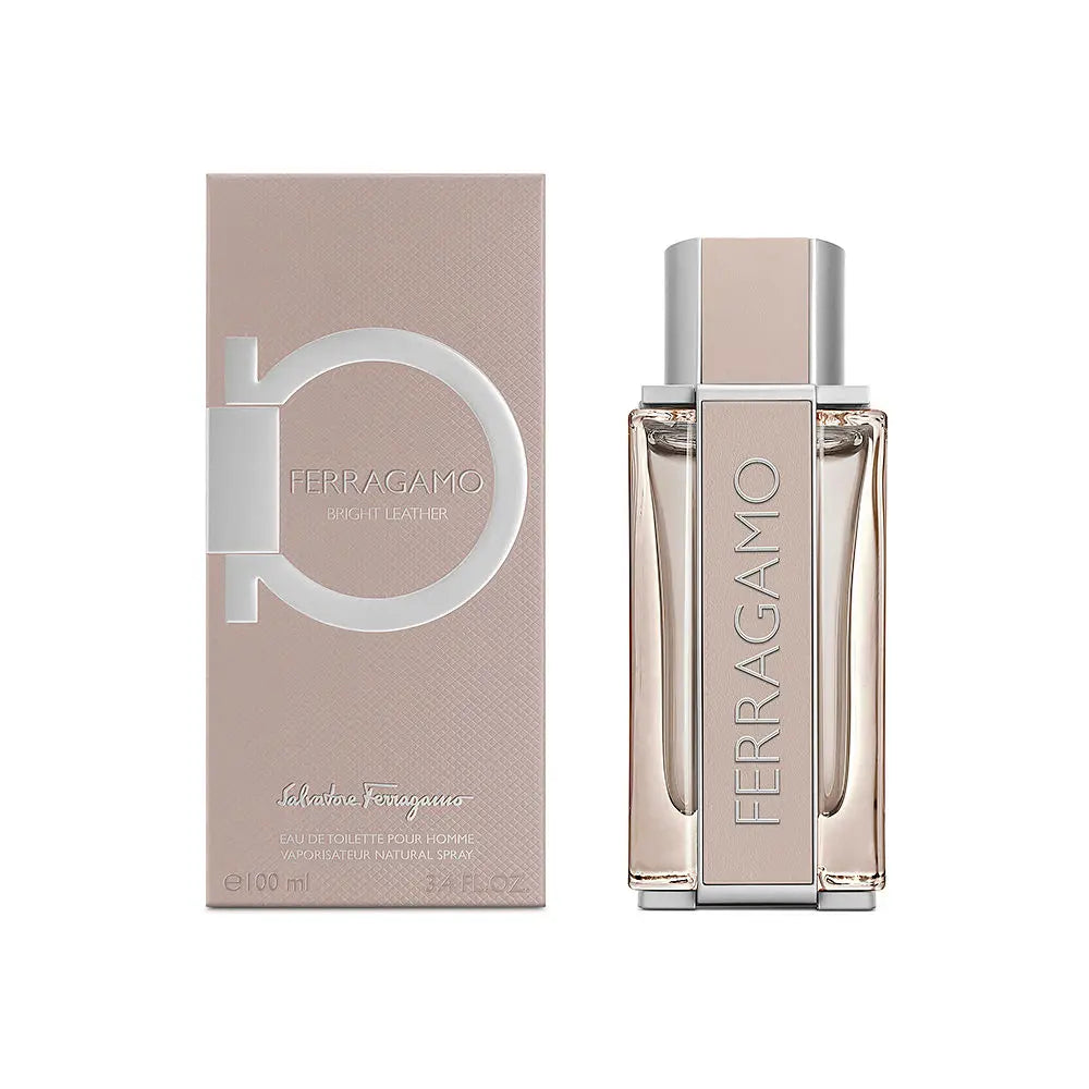 SALVATORE FERRAGAMO-FERRAGAMO BRIGHT LEATHER HOMENS edt vaporizador 100 ml-DrShampoo - Perfumaria e Cosmética