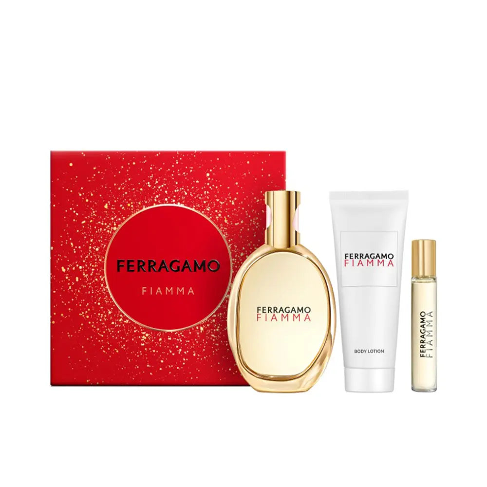 SALVATORE FERRAGAMO-FIAMMA estojo de 3 peças.-DrShampoo - Perfumaria e Cosmética
