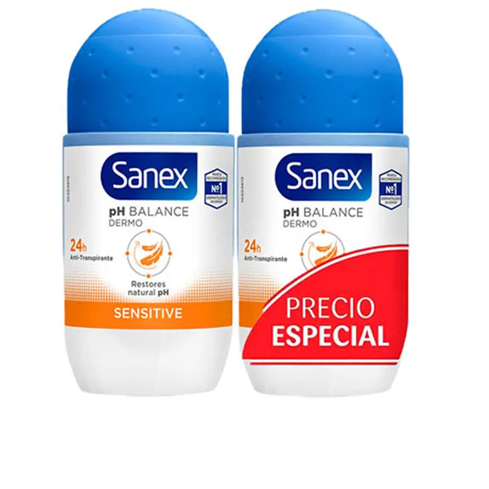 SANEX-LOTE DEO ROLL-ON DERMO SENSITIVE-DrShampoo - Perfumaria e Cosmética