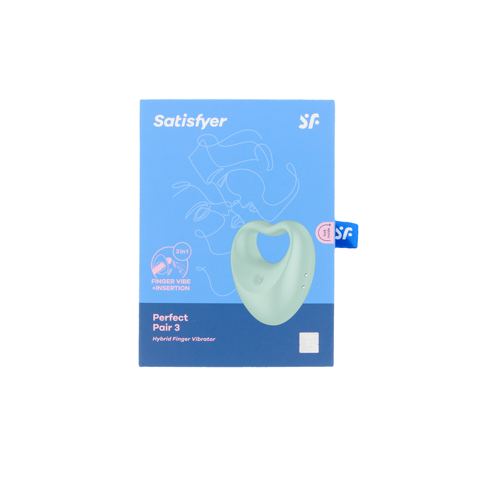 SATISFYER-SATISFYER PERFECT PAIR 3 vibrador verde 1 un.-DrShampoo - Perfumaria e Cosmética