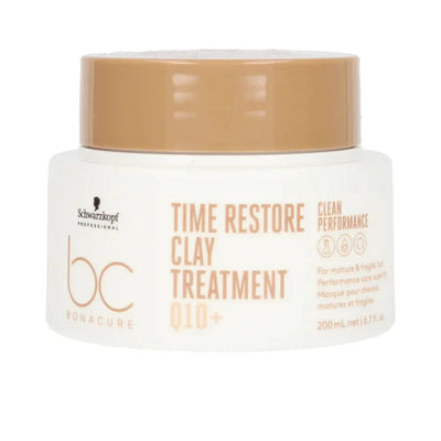 SCHWARZKOPF-BC TIME RESTORE Q10+ tratamento com argila 200 ml-DrShampoo - Perfumaria e Cosmética