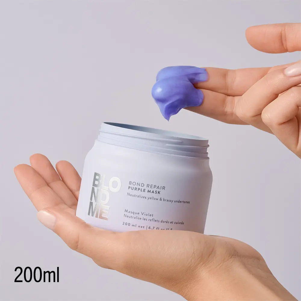 SCHWARZKOPF-BLONDME BOND REPAIR tratamento roxo 200 ml.-DrShampoo - Perfumaria e Cosmética