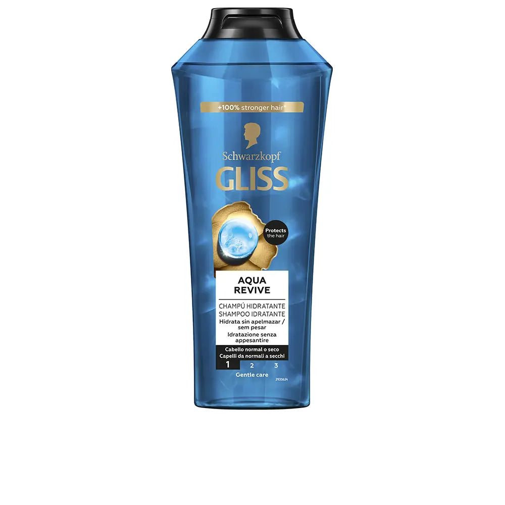 SCHWARZKOPF MASS MARKET-GLISS AQUA REVIVE shampoo hidratante 400 ml-DrShampoo - Perfumaria e Cosmética