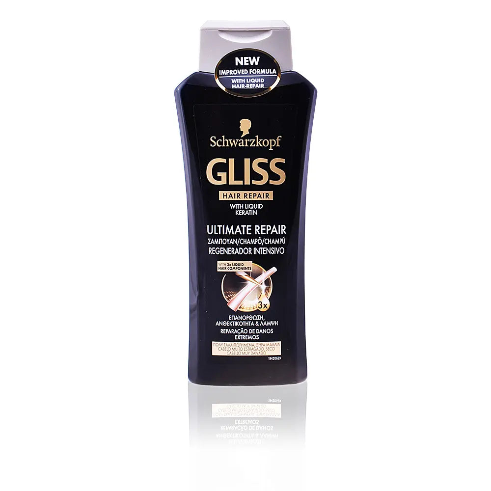 SCHWARZKOPF MASS MARKET-GLISS REPARAÇÃO ULTRA champô 400 ml-DrShampoo - Perfumaria e Cosmética
