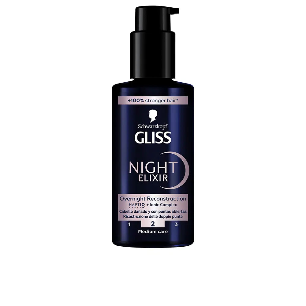 SCHWARZKOPF MASS MARKET-Sérum para pontas duplas GLISS NIGHT ELIXIR 100 ml-DrShampoo - Perfumaria e Cosmética