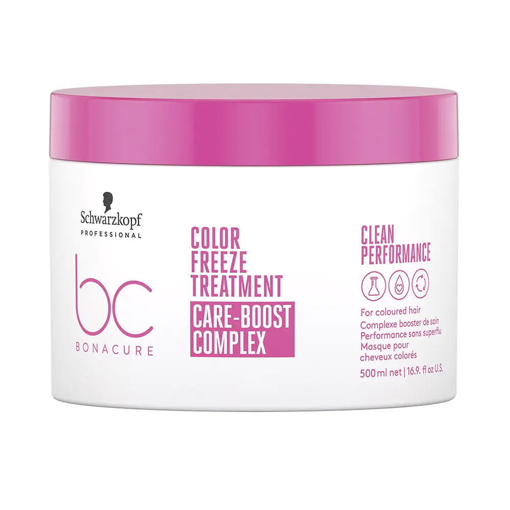 SCHWARZKOPF-Máscara de tratamento BONACURE COLOR FREEZE 500 ml.-DrShampoo - Perfumaria e Cosmética