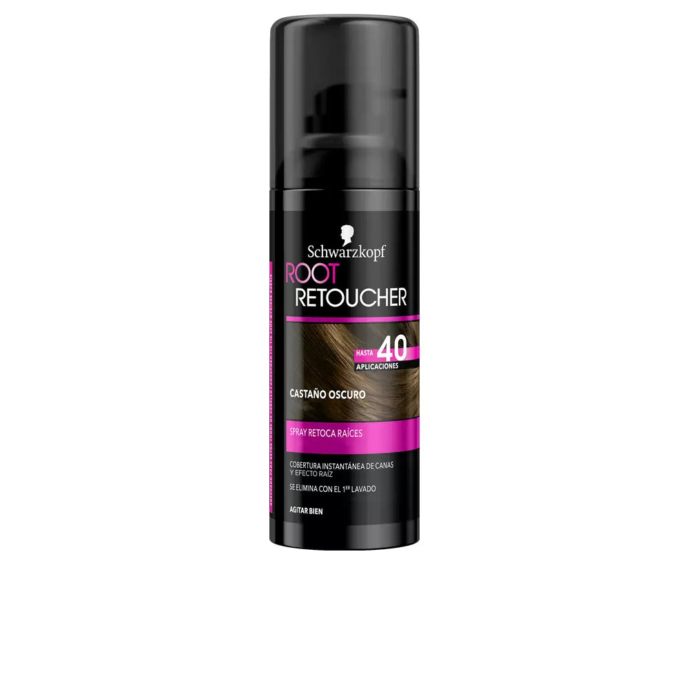 SCHWARZKOPF-ROOT RETOUCHER spray de retoque de raízes castanha escura 120 ml-DrShampoo - Perfumaria e Cosmética