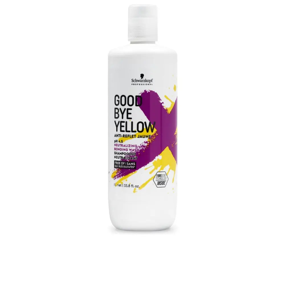 SCHWARZKOPF-SHAMPOO NEUTRALIZANTE GOODBYE YELLOW 1000 ml-DrShampoo - Perfumaria e Cosmética