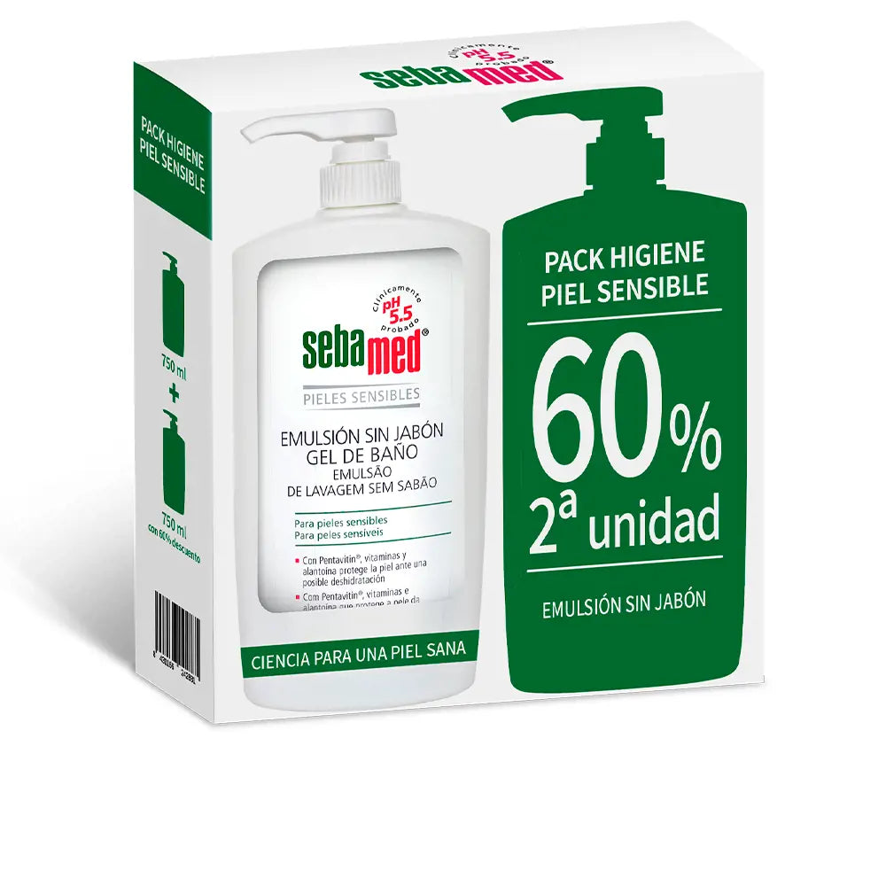 SEBAMED-EMULSÃO SEM SABÃO gel de banho 2 x 750 ml-DrShampoo - Perfumaria e Cosmética