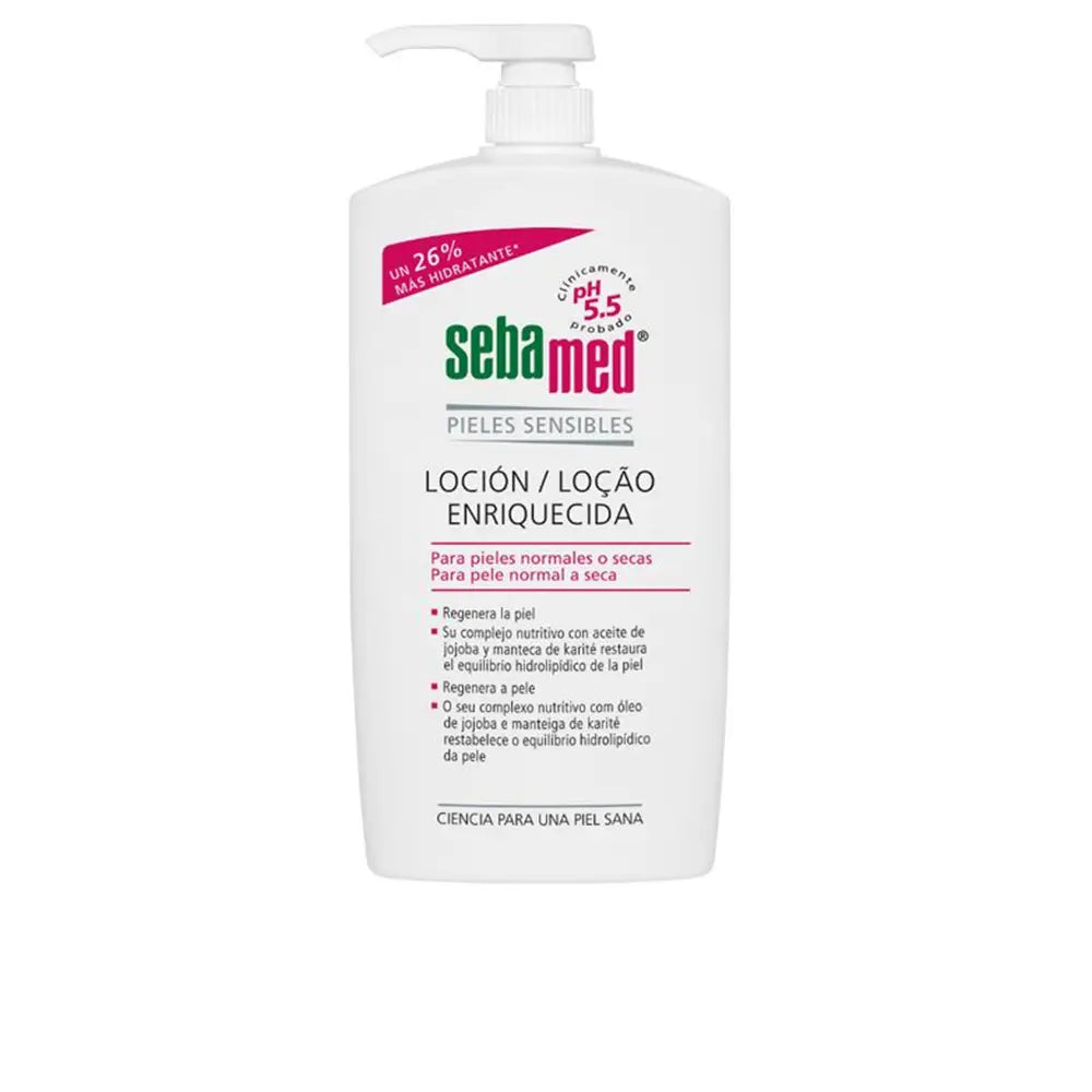 SEBAMED-LOÇÃO ENRIQUECIDA PARA PELE SECA E SENSÍVEL 750 ml-DrShampoo - Perfumaria e Cosmética