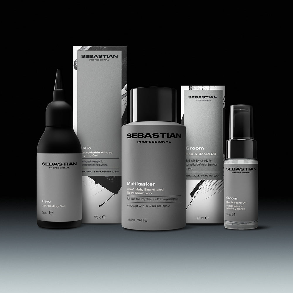 SEBASTIAN PROFESSIONALS-MULTITASKER shampoo 3 em 1 para homens.-DrShampoo - Perfumaria e Cosmética