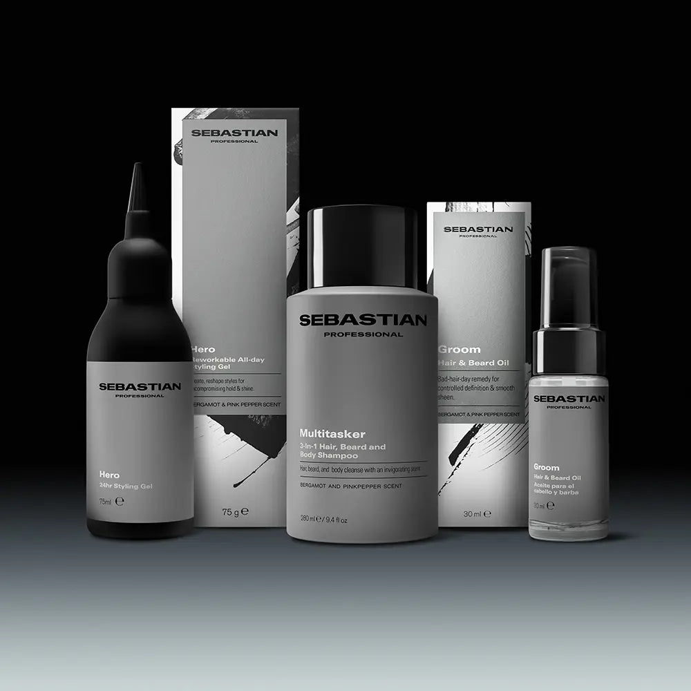 SEBASTIAN PROFESSIONALS-Óleo para cabelo e barba GROOM para homens proporciona maciez, definição e brilho 30 ml-DrShampoo - Perfumaria e Cosmética
