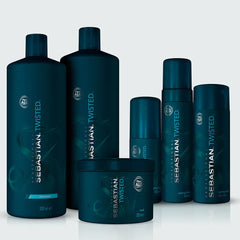 SEBASTIAN-Shampoo elástico limpador para cachos TWISTED 1000 ml-DrShampoo - Perfumaria e Cosmética