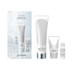 SENSAI-SABONETE CREMOSO PURIFICANTE SILKY CAIXA LIMITADA 3 unid.-DrShampoo - Perfumaria e Cosmética