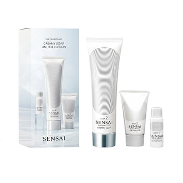 SENSAI-SABONETE CREMOSO PURIFICANTE SILKY CAIXA LIMITADA 3 unidades.-DrShampoo - Perfumaria e Cosmética Imagem principal do produto