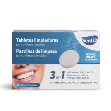 SENTI2-PASTILHAS DE LIMPEZA próteses dentárias 30 u-DrShampoo - Perfumaria e Cosmética Imagem principal do produto