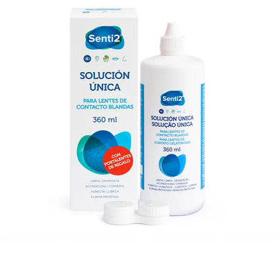 SENTI2-Solução UNIQUE com ácido hialurônico + porta-lentes 360 ml-DrShampoo - Perfumaria e Cosmética