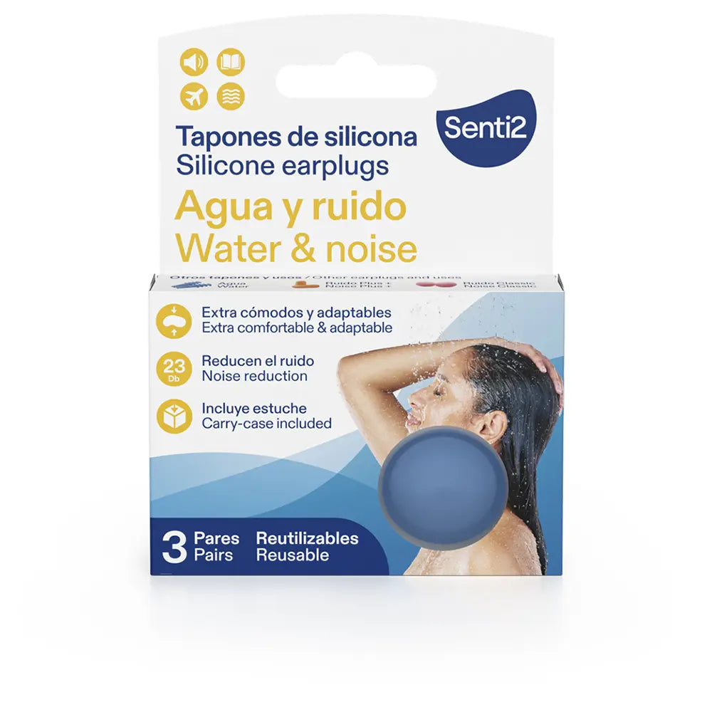 SENTI2-Tampões de silicone WATER AND NOISE 3 u.-DrShampoo - Perfumaria e Cosmética