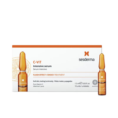 SESDERMA-Ampolas de soro intensivo C-VIT 10 x 1,5 ml-DrShampoo - Perfumaria e Cosmética