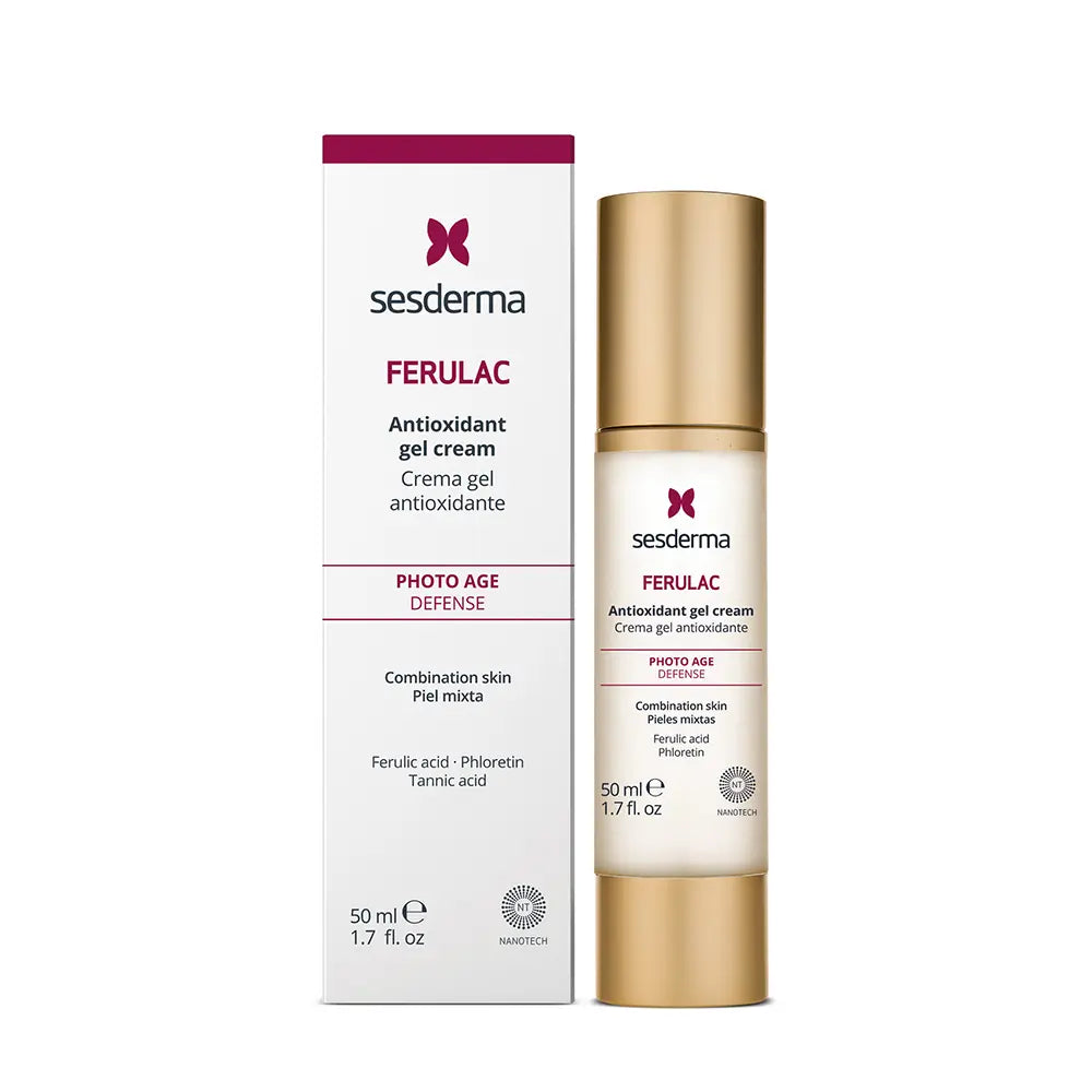 SESDERMA-FERULAC gel creme antioxidante para pele mista 50 ml-DrShampoo - Perfumaria e Cosmética