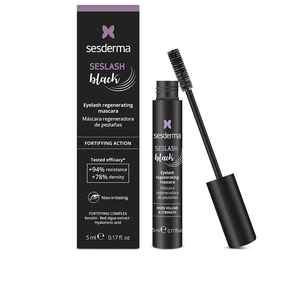 SESDERMA-SESLASH BLACK máscara regeneradora para pestanas negras 5 ml-DrShampoo - Perfumaria e Cosmética