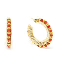 Brincos ETHIOPIA RED 2CM #brilhogold
