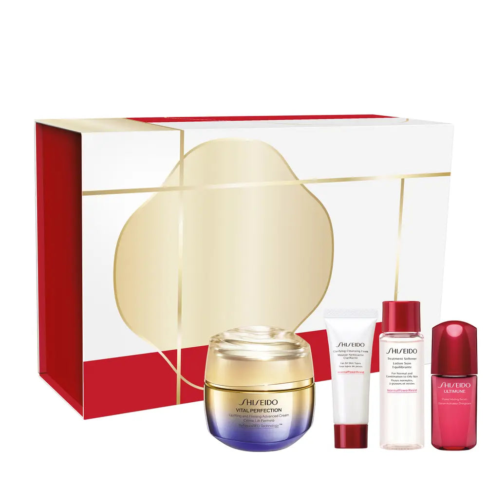 SHISEIDO-CREME FIRMADOR E LEVANTADOR VITAL PERFECTION CAIXA COM 4 UNIDADES.-DrShampoo - Perfumaria e Cosmética