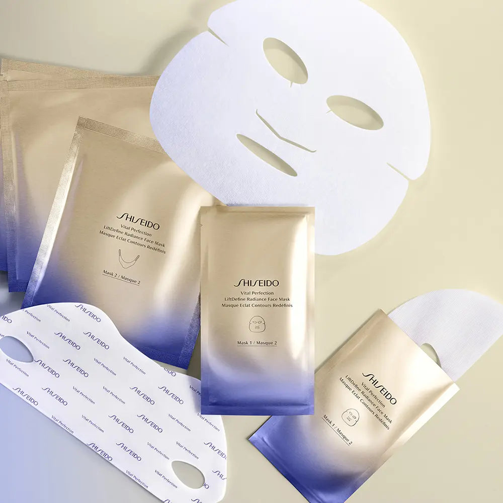 SHISEIDO-MÁSCARA FACIAL RADIANTE LIFTDEFINE VITAL PERFECTION 6 un.-DrShampoo - Perfumaria e Cosmética