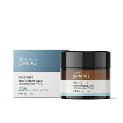 SKIN GENERICS-Gel regenerador noturno de ALOE VERA 23% 50 ml.-DrShampoo - Perfumaria e Cosmética