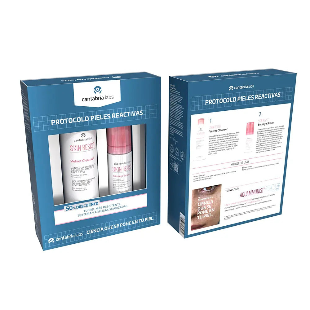 SKIN RESIST-PROTOCOLO DE RESISTÊNCIA À PELE PARA PELE REATIVA ESTOJO DE 2 PEÇAS-DrShampoo - Perfumaria e Cosmética