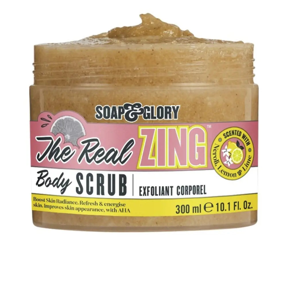 SOAP & GLORY-O esfoliante corporal THE REAL ZING tem 300 ml.-DrShampoo - Perfumaria e Cosmética