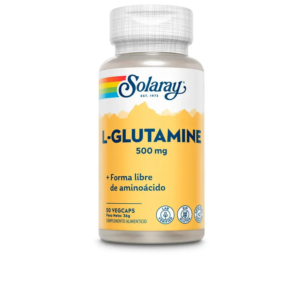 SOLARAY-L-GLUTAMINA 500 mg - 50 cápsulas vegetais-DrShampoo - Perfumaria e Cosmética