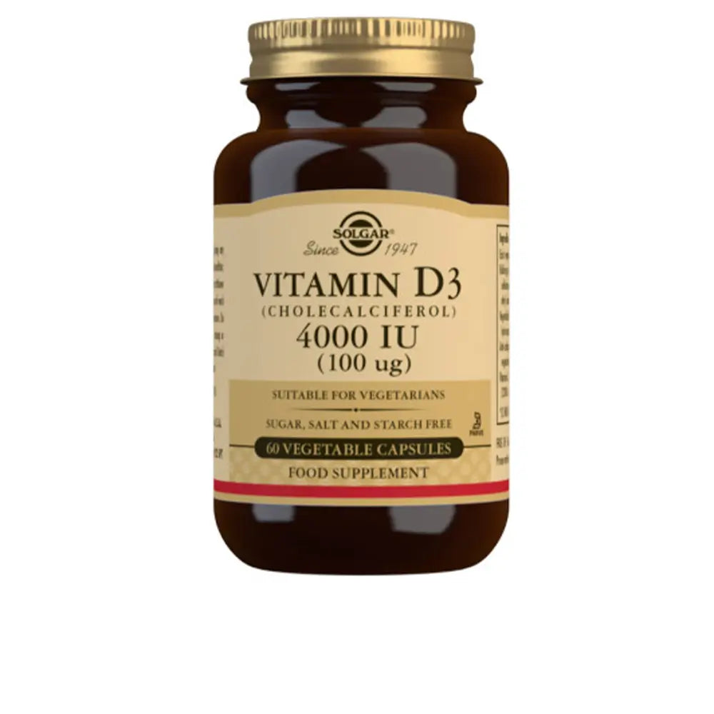 SOLGAR-VIT D3 4000 UI 100 mcg. 60 cápsulas vegetais-DrShampoo - Perfumaria e Cosmética