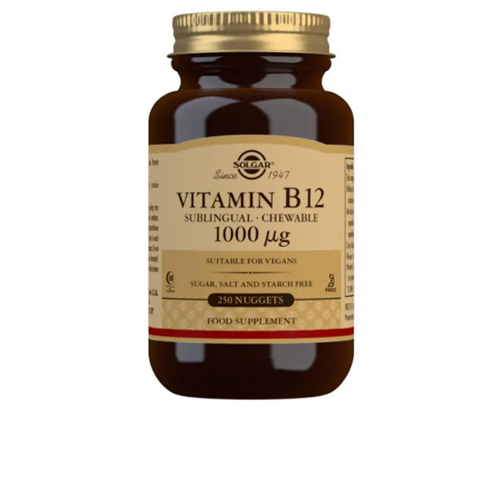 SOLGAR-VITAMINA B12 1000mcg. (CIANOCOBALAMINA) 250 cápsulas mastigáveis-DrShampoo - Perfumaria e Cosmética