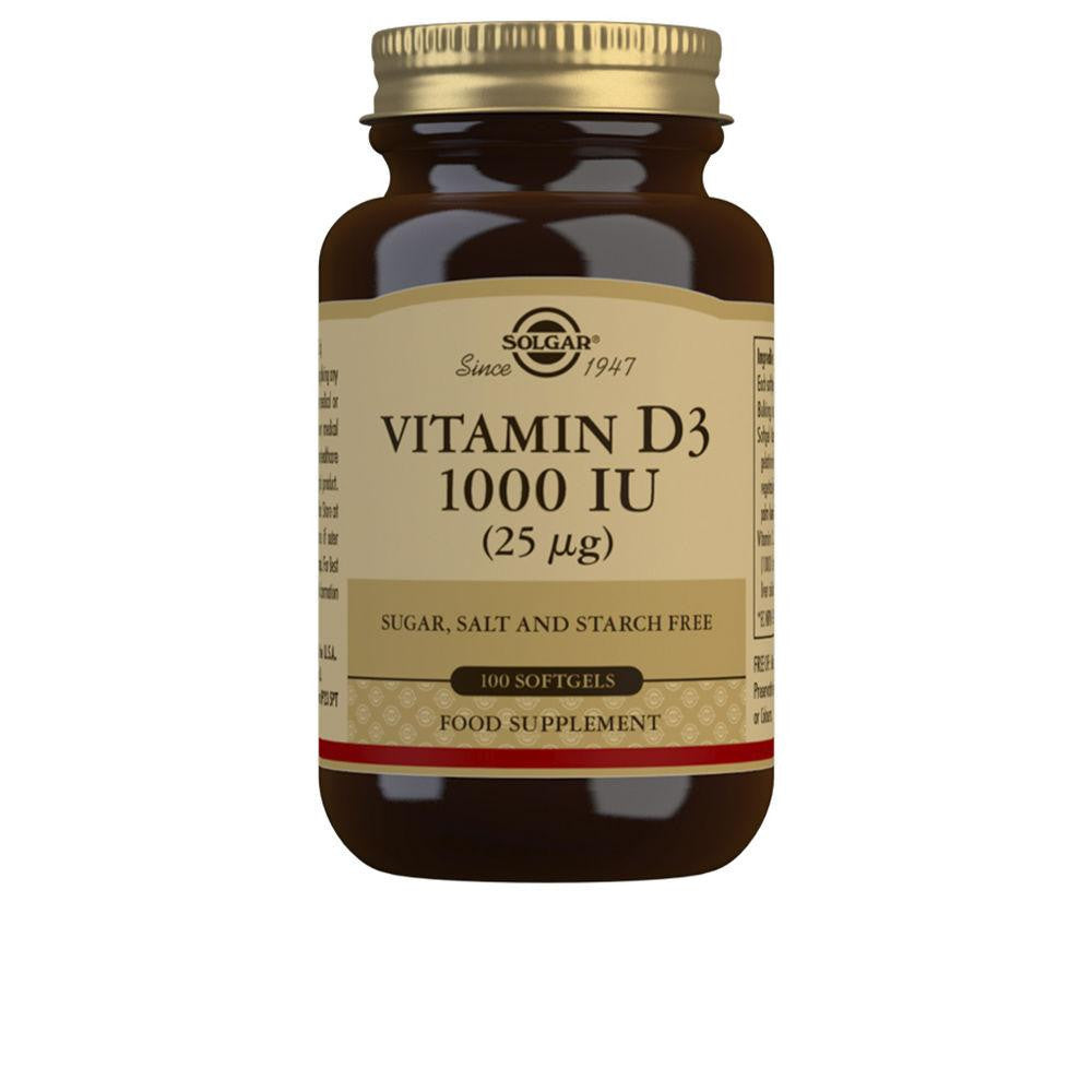 SOLGAR-VITAMINA D3 1000 UI 25 µg 100 cápsulas moles-DrShampoo - Perfumaria e Cosmética